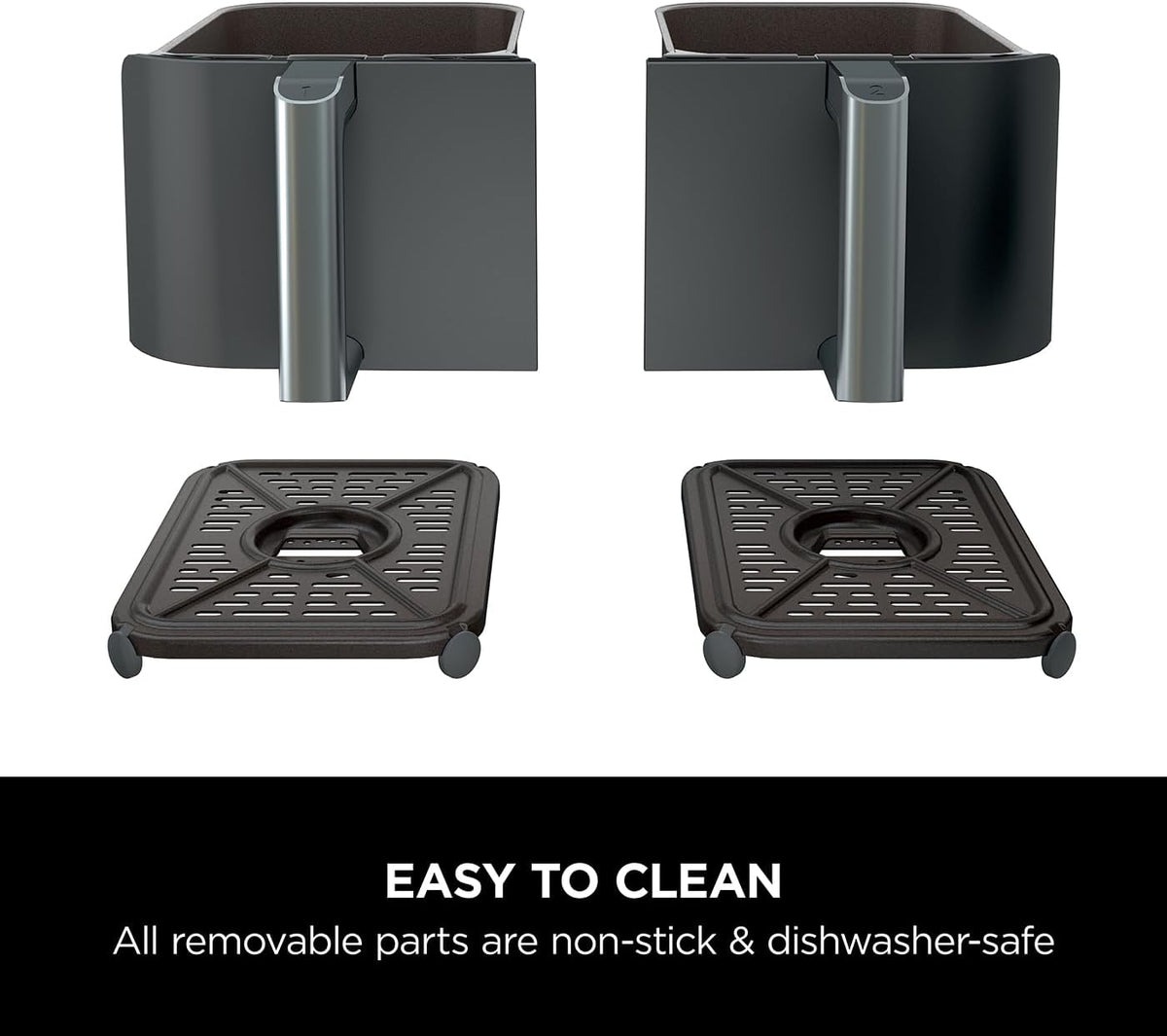 Ninja Foodi MAX Dual Zone 9.5L Air Fryer, 2 Drawers, Black AF400UK