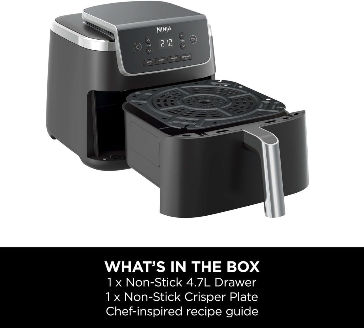Ninja 4.7L Air Fryer Pro, Black, AF140UK