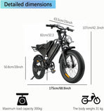 Electric Mountain Bike for Adults, 48V 18.2Ah Removable Battery, 250W Motor E-Bike, 7-Speed Fat Tire Bicycle - image 2