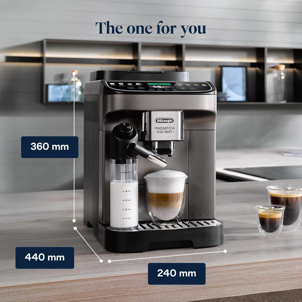 De'Longhi Magnifica Evo Next - Automatic Coffee Machine 13 Drinks Titanium