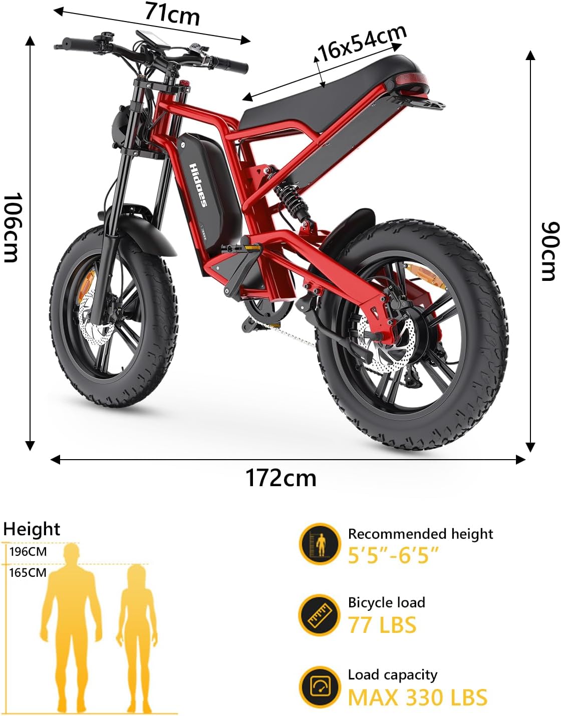 Electric Bike for Adults, 48V 15.6Ah Removable Battery, 7-Speed Electric Mountain Bike with LCD Display - image 2
