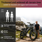 Electric Mountain Bike for Adults, 48V 18.2Ah Removable Battery, 250W Motor E-Bike, 7-Speed Fat Tire Bicycle - image 7