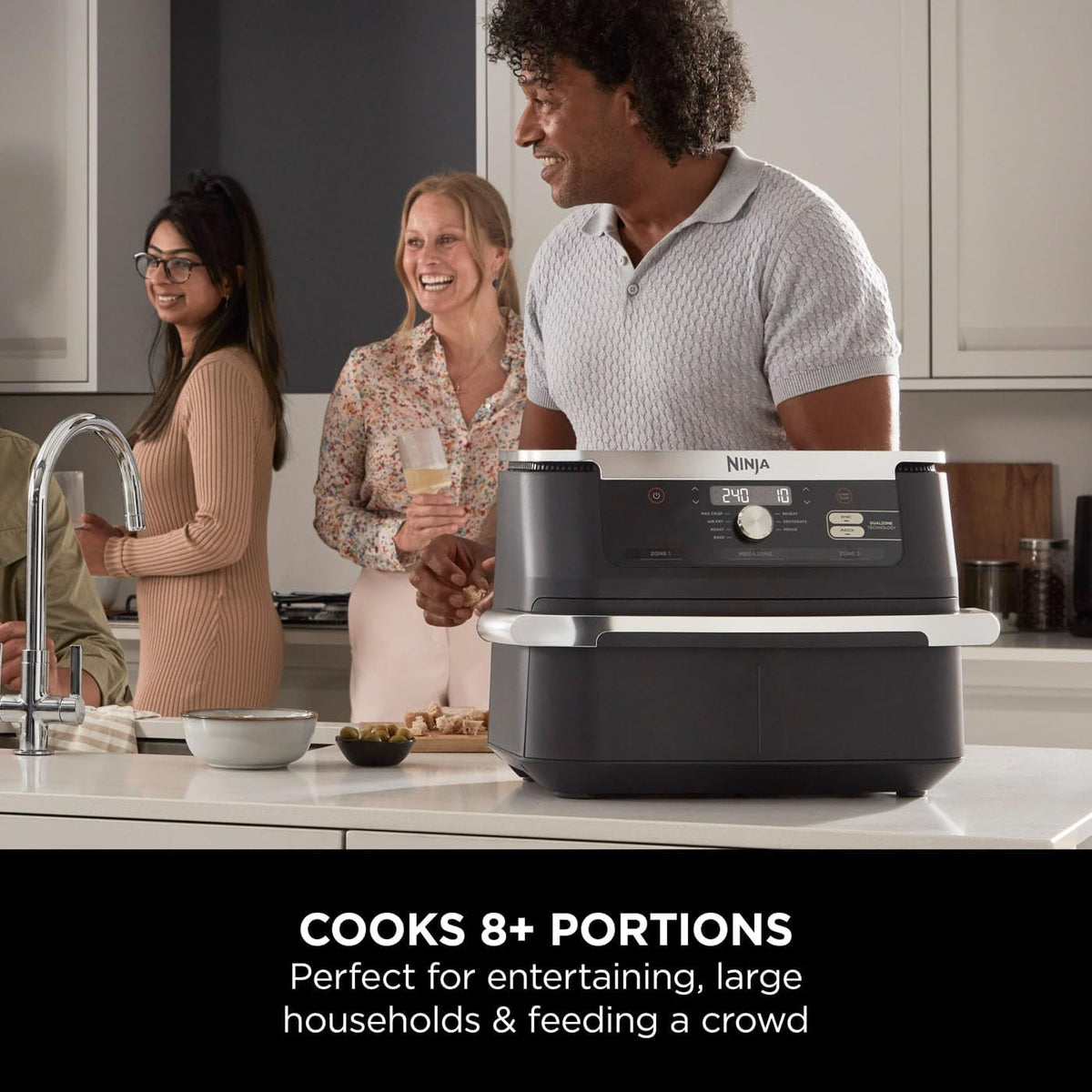 Ninja Foodi FlexDrawer 7-in-1 Air Fryer, Dual Zone, Black AF500UK