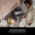 Ninja Foodi MAX Dual Zone 9.5L Air Fryer, 2 Drawers, Black AF400UK