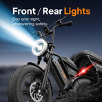 Fat Tire Electric Bike for Adults, 48V 13Ah Removable Battery, 250W Brushless Motor E-Bike with Dual Suspension - image 7