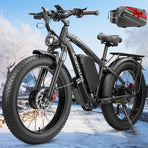 Electric Bicycle with Dual Motor Assist, Removable 52V Battery, 7-Speed Gears, 24-Inch Fat Tires - image 12