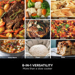 Ninja Foodi PossibleCooker, 8-in-1 8L Slow Cooker, Sea Salt Grey MC1001UK