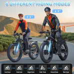Electric Bicycle with Dual Motor Assist, Removable 52V Battery, 7-Speed Gears, 24-Inch Fat Tires - image 6