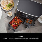 Ninja Foodi MAX Dual Zone 9.5L Air Fryer, 2 Drawers, Black AF400UK