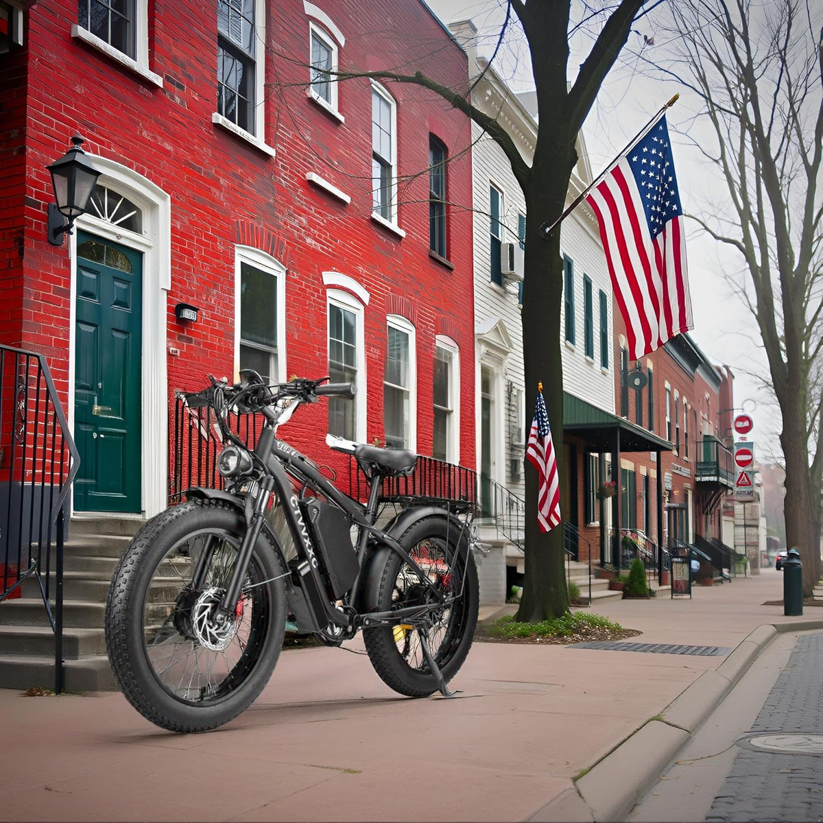Electric Bicycle with Dual Motor Assist, Removable 52V Battery, 7-Speed Gears, 24-Inch Fat Tires - image 8