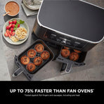 Ninja Foodi MAX Dual Zone 9.5L Air Fryer, 2 Drawers, Black AF400UK