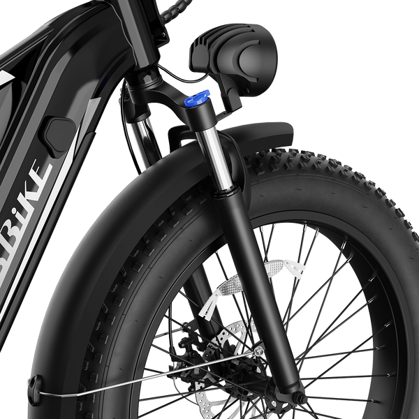 750W Electric Fat Tire Bike with 48V Battery, Hydraulic Disc Brakes & Front Basket - image 5